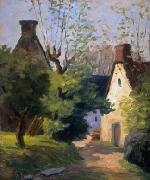 Louis Dewis The Village Road oil